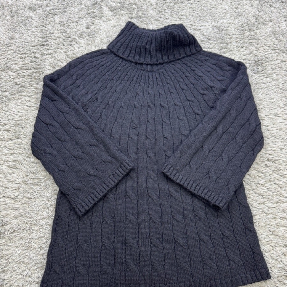 Alfani Brown Cowl Neck Sweater with Cable Knit Design - Picture 2 of 4